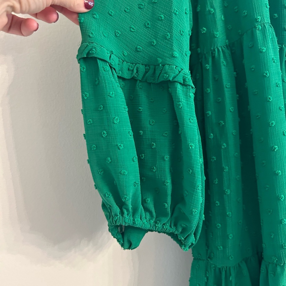 Cece babydoll silhouette clip dot dress - Picture 3 of 7